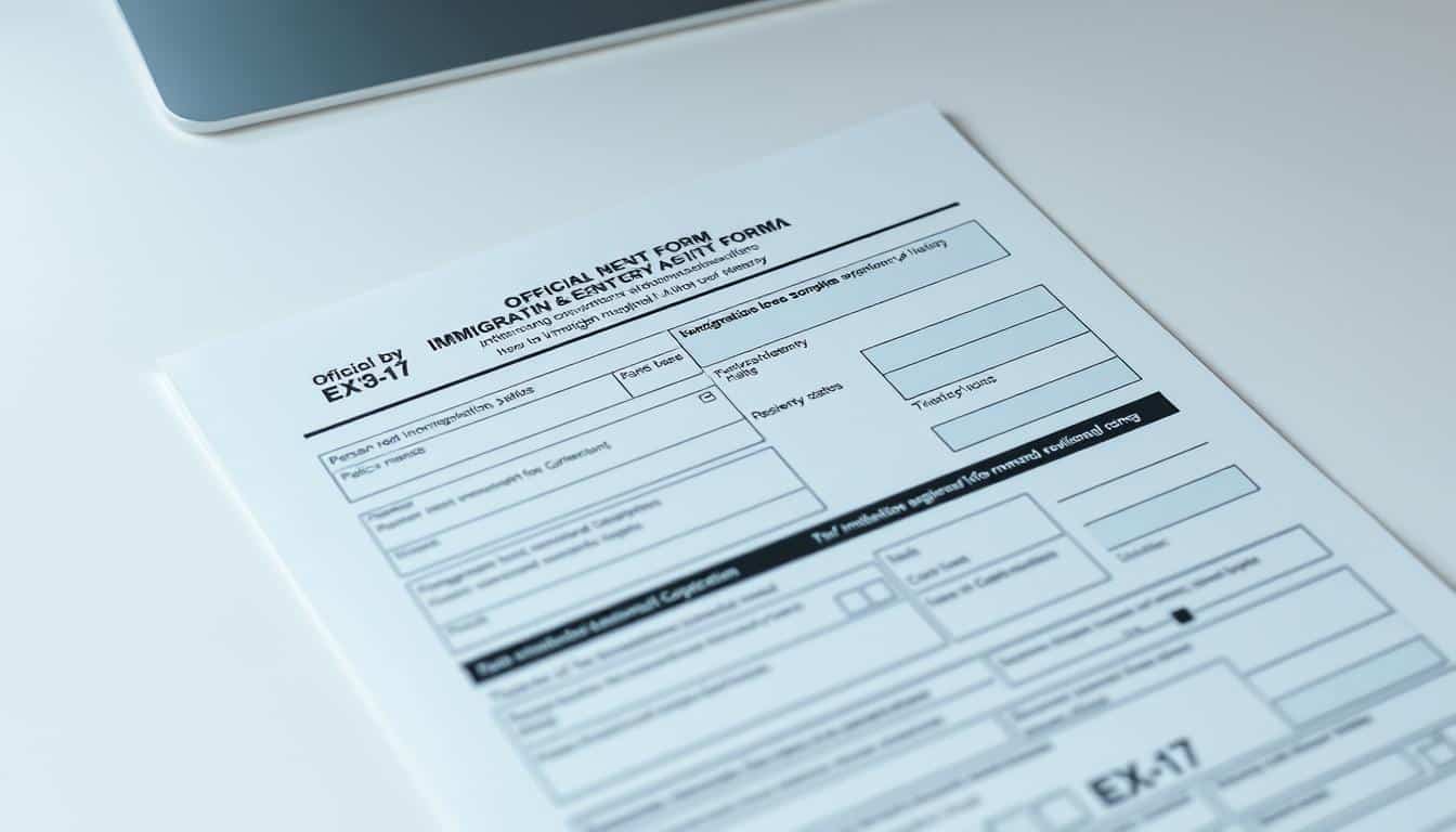 formulario EX-17 para extranjería