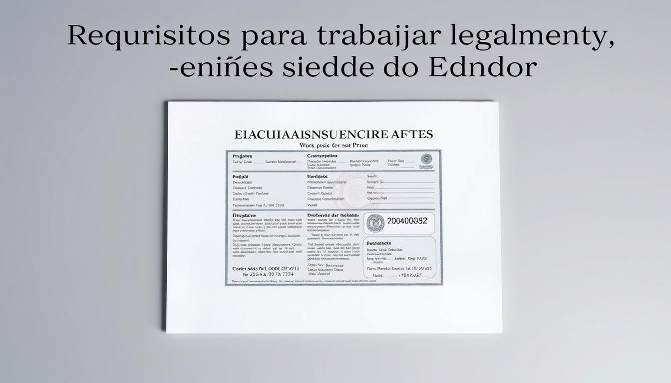 qué necesito para trabajar legalmente en España si soy de Ecuador